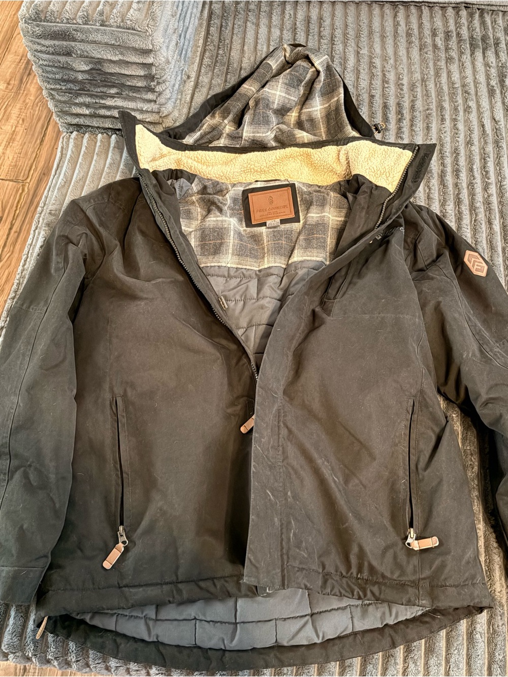 Men's Black Hooded Winter Jacket